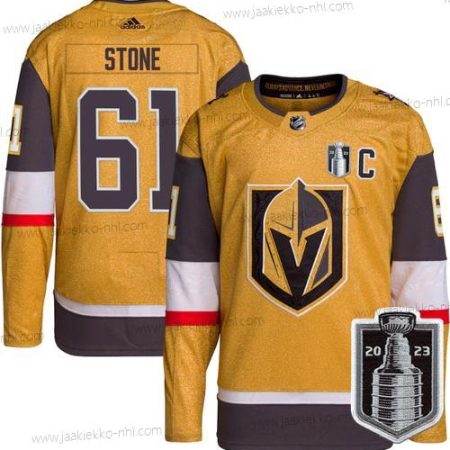 Miesten Vegas Golden Knights #61 Mark Stone Kulta 2023 Stanley Cup Final Ommeltu Paita