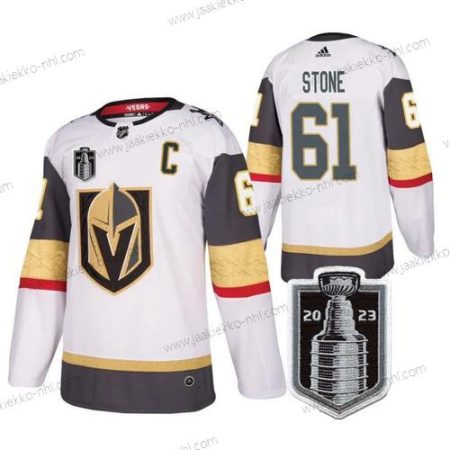 Miesten Vegas Golden Knights #61 Mark Stone Valkoinen 2023 Stanley Cup Final Ommeltu Paita