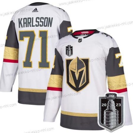 Miesten Vegas Golden Knights #71 William Karlsson Valkoinen 2023 Stanley Cup Final Ommeltu Paita