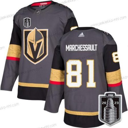 Miesten Vegas Golden Knights #81 Jonathan Marchessault Harmaa 2023 Stanley Cup Final Ommeltu Paita