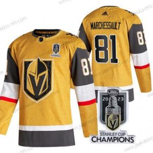 Miesten Vegas Golden Knights #81 Jonathan Marchessault Kulta 2023 Stanley Cup Champions Ommeltu Paita