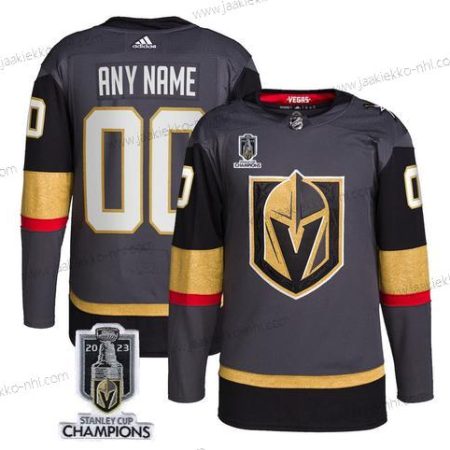 Miesten Vegas Golden Knights Mukautettu Active Pelaaja Harmaa 2023 Stanley Cup Champions Ommeltu Paita