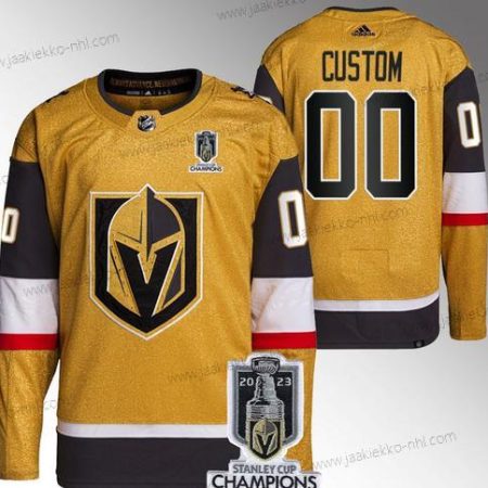 Miesten Vegas Golden Knights Mukautettu Active Pelaaja Kulta 2023 Stanley Cup Champions Ommeltu Paita