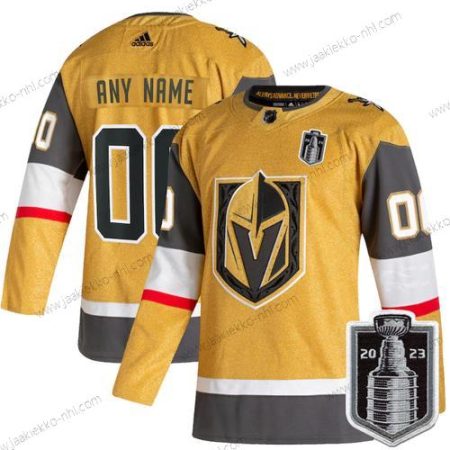 Miesten Vegas Golden Knights Mukautettu Active Pelaaja Kulta 2023 Stanley Cup Final Ommeltu Paita