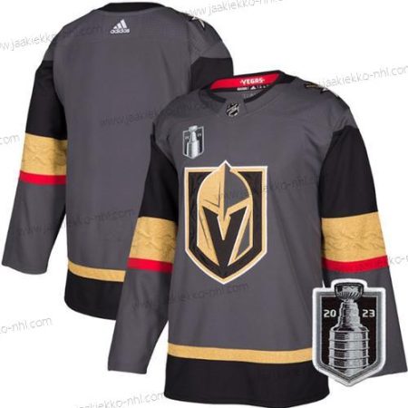 Miesten Vegas Golden Knights Tyhjä Harmaa 2023 Stanley Cup Final Ommeltu Paita