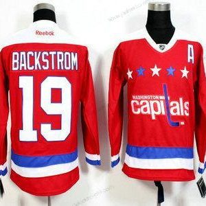 Miesten Washington Capitals #19 Nicklas Backstrom Punainen Vieraspaita Reebok Jääkiekko Paita