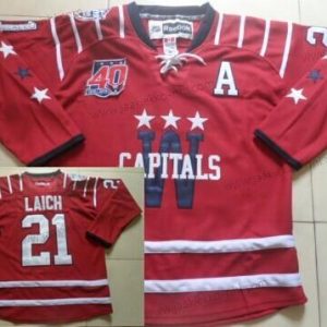 Miesten Washington Capitals #21 Brooks Laich 2015 Talvi Klassinen Punainen 40Th Paita