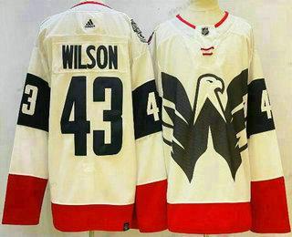 Miesten Washington Capitals #43 Tom Wilson Valkoinen 2023 Stadium Series Ommeltu Paita