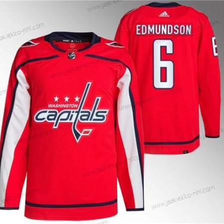 Miesten Washington Capitals #6 Joel Edmundson Punainen Ommeltu Paita