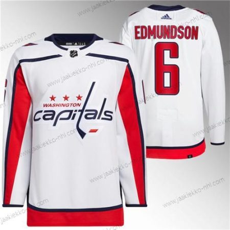 Miesten Washington Capitals #6 Joel Edmundson Valkoinen Ommeltu Paita