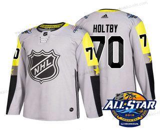 Miesten Washington Capitals #70 Braden Holtby Harmaa 2018 NHL All-Star Ommeltu Jääkiekko Paita