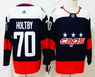 Miesten Washington Capitals #70 Braden Holtby Laivastonsininen Sininen 2018 Stadium Series Ommeltu NHL Jääkiekko Paita