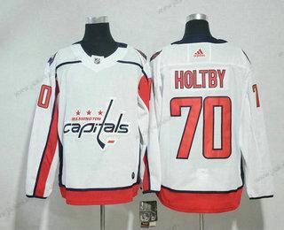 Miesten Washington Capitals #70 Braden Holtby Valkoinen 2017-2018 Jääkiekko Ommeltu NHL Paita