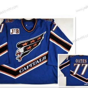 Miesten Washington Capitals #77 Adam Oates 1996-97 Sininen Musta Game Worn With Patch Jb Paita