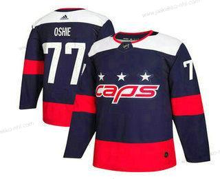 Miesten Washington Capitals #77 T. J. Oshie Laivastonsininen Sininen 2018 Stadium Series Ommeltu NHL Jääkiekko Paita