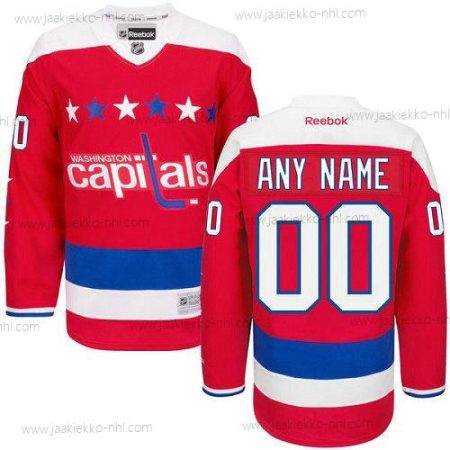 Miesten Washington Capitals Mukautettu Punainen Vieraspaita Aito Reebok NHL Paita