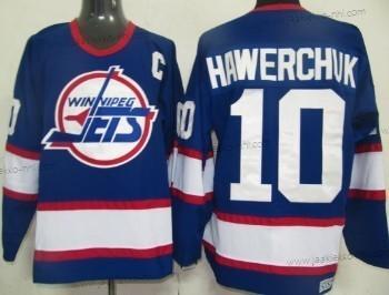 Miesten Winnipeg Jets #10 Dale Hawerchuk Laivastonsininen Sininen Retro CCM Paita