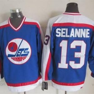 Miesten Winnipeg Jets #13 Teemu Selanne 1979-80 Sininen CCM Vintage Paita