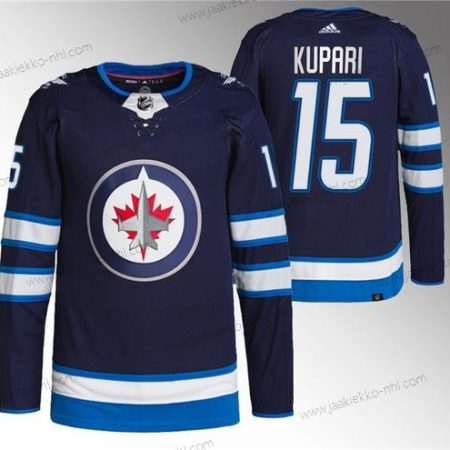 Miesten Winnipeg Jets #15 Rasmus Kupari Laivastonsininen Ommeltu Paita