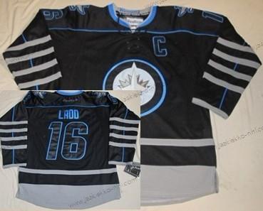 Miesten Winnipeg Jets #16 Andrew Ladd Musta Ice Paita