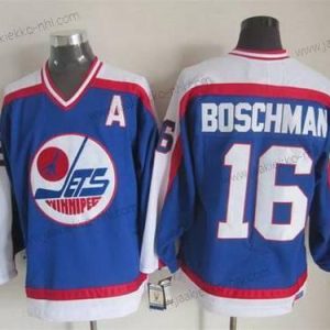 Miesten Winnipeg Jets #16 Laurie Boschman 1979-80 Sininen CCM Vintage Paita