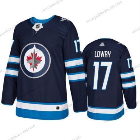 Miesten Winnipeg Jets #17 Adam Lowry Laivastonsininen Ommeltu Paita