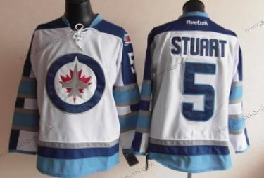 Miesten Winnipeg Jets #5 Mark Stuart Valkoinen Paita