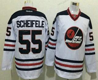 Miesten Winnipeg Jets #55 Mark Scheifele Valkoinen 2017 Talvi Klassinen Ommeltu NHL Reebok Jääkiekko Paita