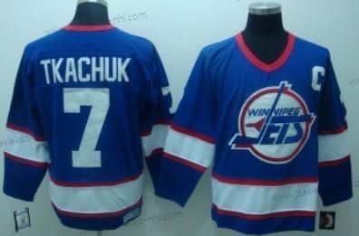 Miesten Winnipeg Jets #7 Keith Tkachuk Laivastonsininen Sininen Retro CCM Paita