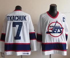 Miesten Winnipeg Jets #7 Keith Tkachuk Valkoinen Retro CCM Paita