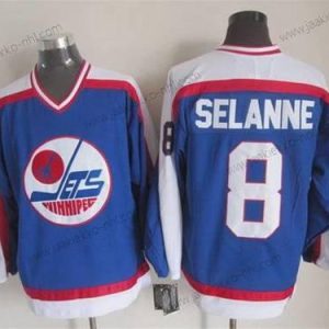 Miesten Winnipeg Jets #8 Teemu Selanne 1979-80 Sininen CCM Vintage Paita