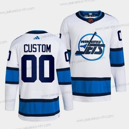 Miesten Winnipeg Jets Mukautettu Valkoinen 2022 Käänteinen Retro Ommeltu Paita