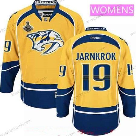 Miesten WoNashville Predators #19 Calle Jarnkrok Keltainen 2017 Stanley Cup Finals Patch Ommeltu NHL Reebok Jääkiekko Paita