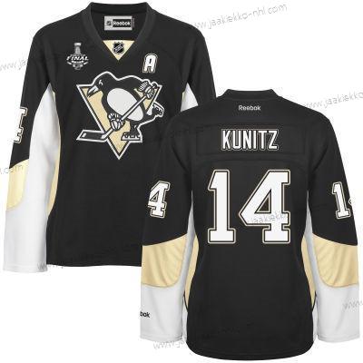 Miesten WoPittsburgh Penguins #14 Chris Kunitz Musta Maajoukkue Color 2017 Stanley Cup NHL Finals A Patch Paita