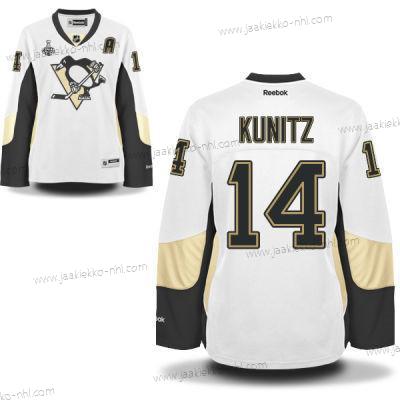 Miesten WoPittsburgh Penguins #14 Chris Kunitz Valkoinen Road 2017 Stanley Cup NHL Finals A Patch Paita