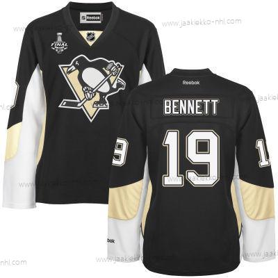 Miesten WoPittsburgh Penguins #19 Beau Bennett Musta Maajoukkue Color 2017 Stanley Cup NHL Finals Patch Paita