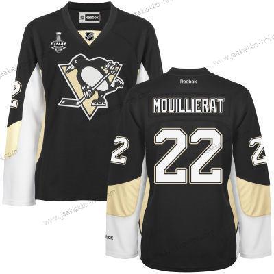 Miesten WoPittsburgh Penguins #22 Kael Mouillierat Musta Maajoukkue Color 2017 Stanley Cup NHL Finals Patch Paita