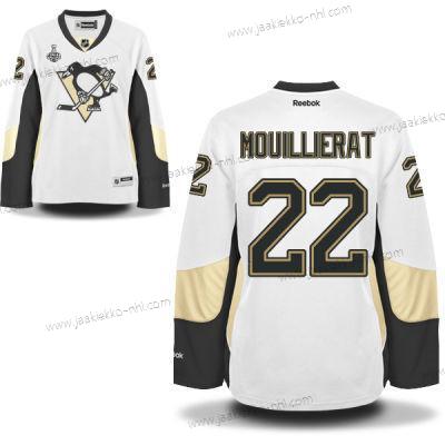 Miesten WoPittsburgh Penguins #22 Kael Mouillierat Valkoinen Road 2017 Stanley Cup NHL Finals Patch Paita