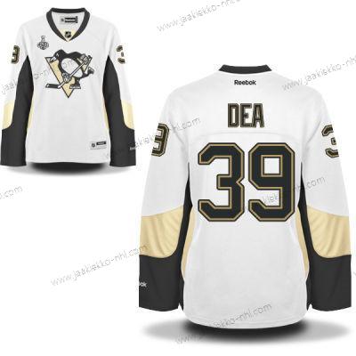 Miesten WoPittsburgh Penguins #39 Jean-Sebastien Dea Valkoinen Road 2017 Stanley Cup NHL Finals Patch Paita