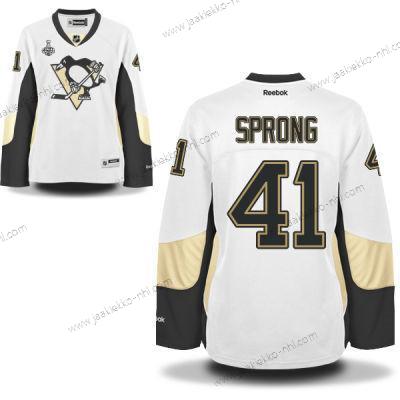 Miesten WoPittsburgh Penguins #41 Daniel Sprong Valkoinen Road 2017 Stanley Cup NHL Finals Patch Paita