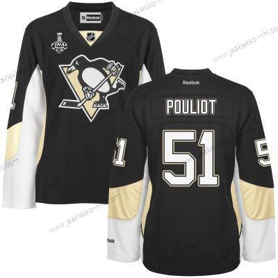 Miesten WoPittsburgh Penguins #51 Derrick Pouliot Musta Maajoukkue Color 2017 Stanley Cup NHL Finals Patch Paita