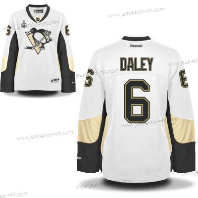 Miesten WoPittsburgh Penguins #6 Trevor Daley Valkoinen Road 2017 Stanley Cup NHL Finals Patch Paita