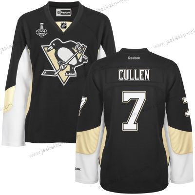 Miesten WoPittsburgh Penguins #7 Matt Cullen Musta Maajoukkue Color 2017 Stanley Cup NHL Finals Patch Paita