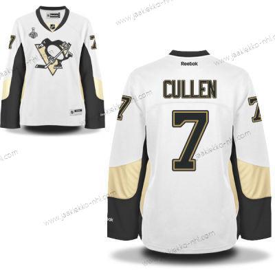 Miesten WoPittsburgh Penguins #7 Matt Cullen Valkoinen Road 2017 Stanley Cup NHL Finals Patch Paita