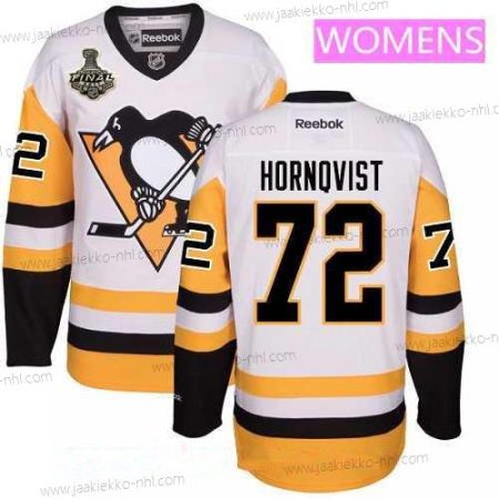 Miesten WoPittsburgh Penguins #72 Patric Hornqvist Valkoinen Vieraspaita 2017 Stanley Cup Finals Patch Ommeltu NHL Reebok Jääkiekko Paita