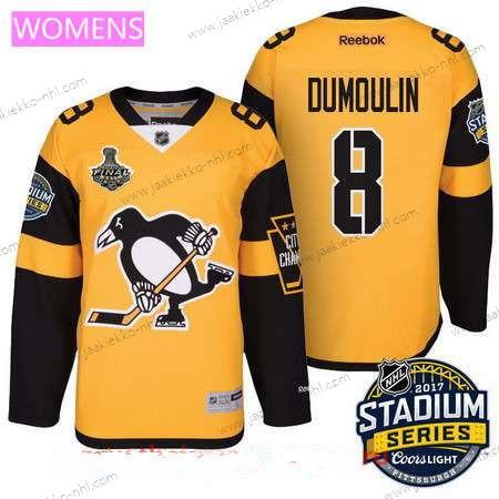 Miesten WoPittsburgh Penguins #8 Brian Dumoulin Keltainen Stadium Series 2017 Stanley Cup Finals Patch Ommeltu NHL Reebok Jääkiekko Paita