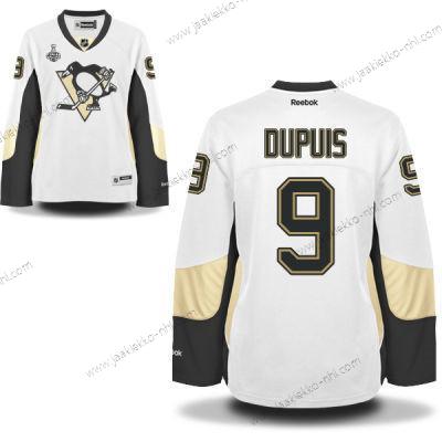 Miesten WoPittsburgh Penguins #9 Pascal Dupuis Valkoinen Road 2017 Stanley Cup NHL Finals Patch Paita