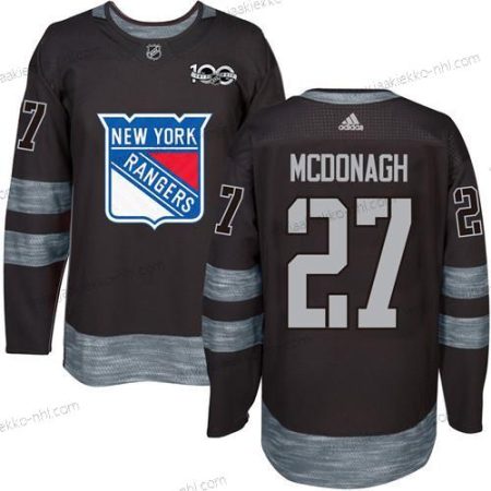 Miesten York New York Rangers #27 Ryan Mcdonagh Musta 1917-2017 100th Vuosipäivä Ommeltu NHL Paita