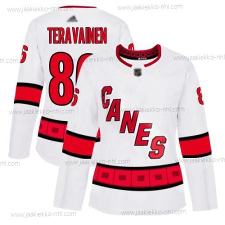 Naisten Carolina Hurricanes #86 Teuvo Teravainen Valkoinen Road Aito Ommeltu Jääkiekko Paita