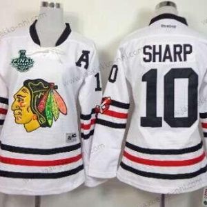 Naisten Chicago Blackhawks #10 Patrick Sharp 2015 Stanley Cup 2015 Talvi Klassinen Valkoinen Paita